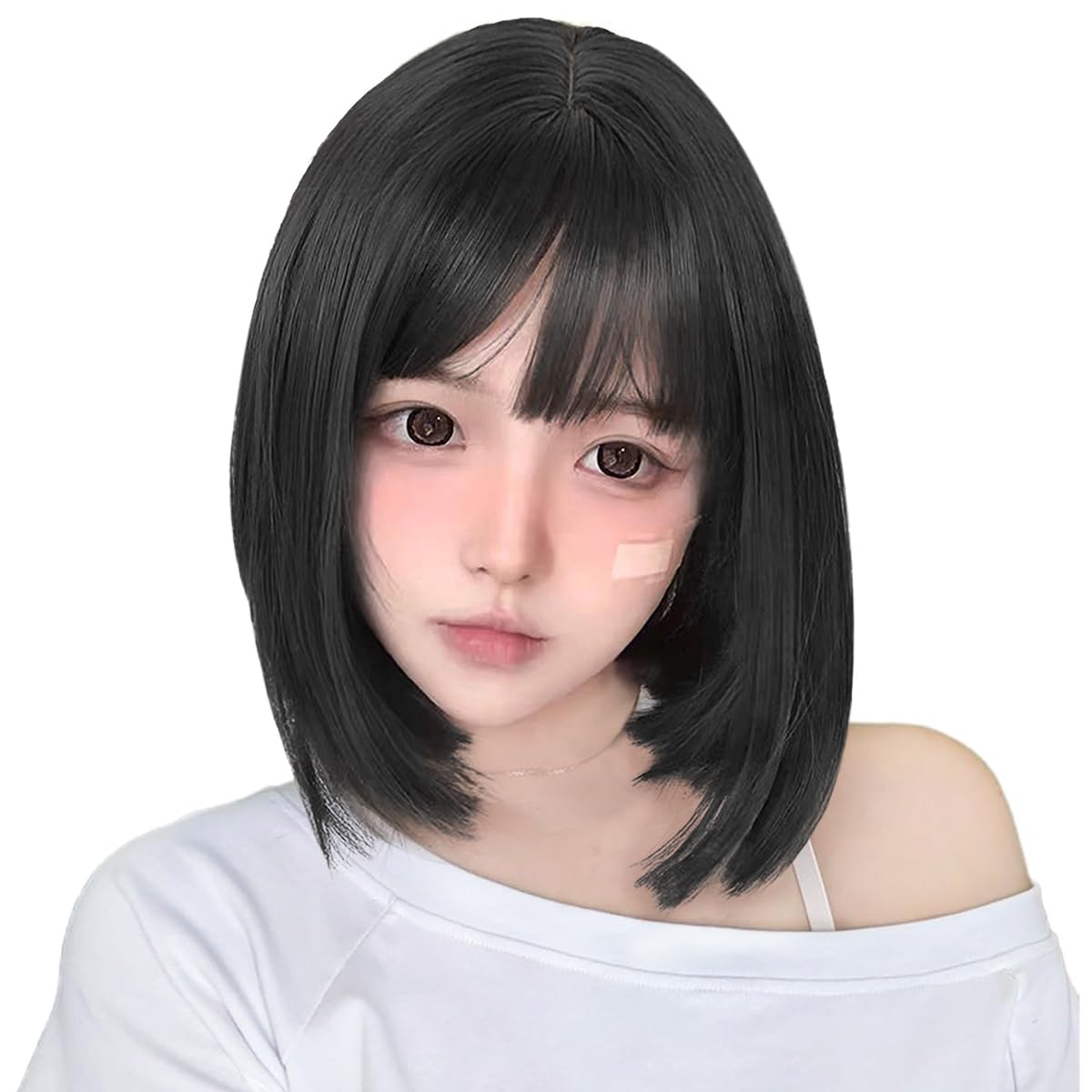 Amazon.co.jp: AISIHAIRウィッグボブ 黒髪 ブラック ショートボブ フル